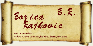 Božica Rajković vizit kartica